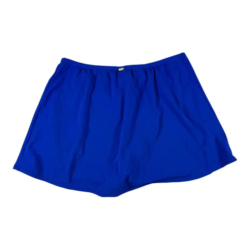 Sunsets Cobalt Blue Swim Skort Size 1x
